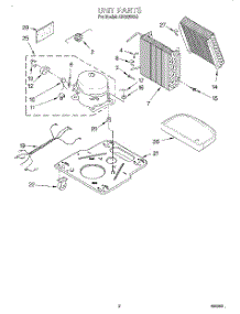 02 - Section parts for Whirlpool Dehumidifier AD025SG0 from AppliancePartsPros.com