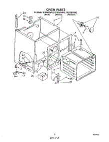 04 - Oven parts for Whirlpool Range RF365BXWW2 from AppliancePartsPros.com