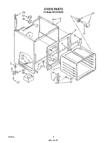 06 - Section parts for Whirlpool Range RF375PXWW2 from AppliancePartsPros.com