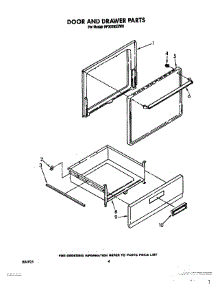 04 - Door And Drawer parts for Whirlpool Range RF3020XXN0 from AppliancePartsPros.com