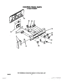 03 - Control Panel parts for Whirlpool Range RF3105XXN1 from AppliancePartsPros.com