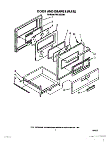 06 - Door And Drawer parts for Whirlpool Range RF3105XXN1 from AppliancePartsPros.com
