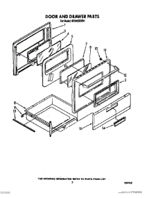 06 - Door And Drawer parts for Whirlpool Range RF3305XXN1 from AppliancePartsPros.com