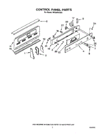 03 - Control Panel parts for Whirlpool Range RF396PXXN2 from AppliancePartsPros.com