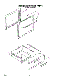 04 - Door And Drawer parts for Whirlpool Range RF3020XYN0 from AppliancePartsPros.com