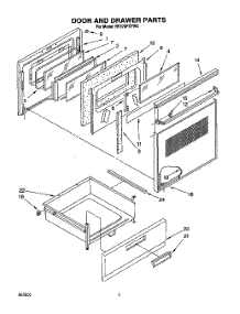 05 - Door And Drawer parts for Whirlpool Range RF370PXYN0 from AppliancePartsPros.com