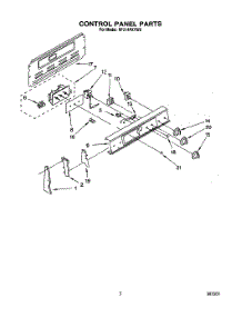 03 - Control Panel parts for Whirlpool Range RF314PXYN0 from AppliancePartsPros.com