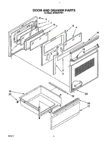04 - Door And Drawer parts for Whirlpool Range RF396PCYN1 from AppliancePartsPros.com