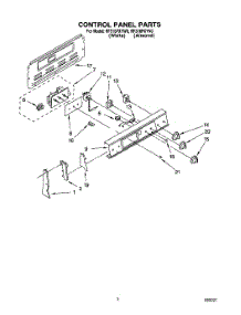 03 - Control Panel parts for Whirlpool Range RF316PXYN0 from AppliancePartsPros.com