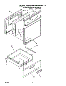 05 - Door And Drawer parts for Whirlpool Range RF365BXYW1 from AppliancePartsPros.com
