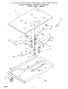 03 - Section parts for Kitchenaid Cooktop KGCT305EAL0 from AppliancePartsPros.com