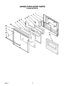 05 - Upper Oven Door parts for Whirlpool Oven RB770PXYQ2 from AppliancePartsPros.com