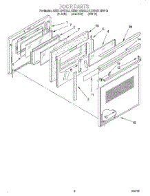 02 - Door parts for Kitchenaid Oven KEBS107BAL3 from AppliancePartsPros.com