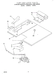 03 - Vent And Latch parts for Kitchenaid Oven KEBS107BAL3 from AppliancePartsPros.com