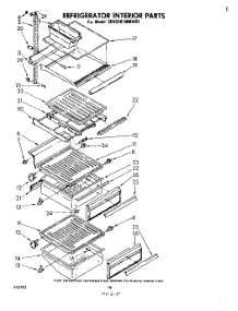 12 - Refrigerator Interior parts for Whirlpool Refrigerator 3EHD261MMWR1 from AppliancePartsPros.com