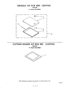 07 - Griddle Rck884(261950), Cutting Board parts for Whirlpool Cooktop RGE8800H from AppliancePartsPros.com