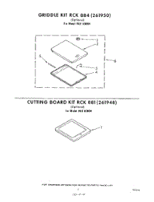 07 - Griddle Rck884(261950), Cutting Board parts for Whirlpool Cooktop RGE8300H from AppliancePartsPros.com