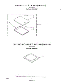 11 - Grille Rck 884 (261950) , Cutting Board parts for Whirlpool Range RHE6760P from AppliancePartsPros.com