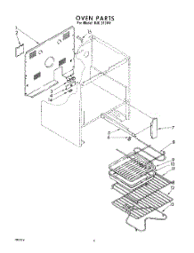 05 - Section parts for Whirlpool Range RJE313PP from AppliancePartsPros.com