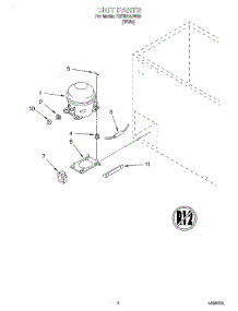 03 - Section parts for Whirlpool Freezer TCF0510JW00 from AppliancePartsPros.com