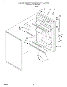 04 - Refrigerator Door parts for Roper Refrigerator RT18HDXJW00 from AppliancePartsPros.com