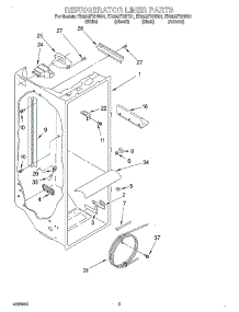 02 - Refrigerator Liner parts for Whirlpool Refrigerator ED25QFXHB01 from AppliancePartsPros.com