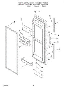 06 - Refrigerator Door parts for Whirlpool Refrigerator ED25RFXFB02 from AppliancePartsPros.com