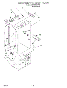 02 - Refrigerator Liner parts for Whirlpool Refrigerator GD22DKXHW00 from AppliancePartsPros.com