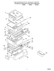 03 - Refrigerator Shelf parts for Whirlpool Refrigerator ED25LFXHW01 from AppliancePartsPros.com