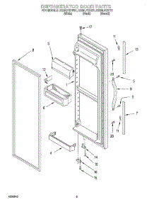 06 - Refrigerator Door parts for Whirlpool Refrigerator ED25LFXHB01 from AppliancePartsPros.com
