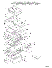 03 - Refrigerator Shelf parts for Whirlpool Refrigerator GD25DFXFN03 from AppliancePartsPros.com