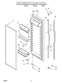 06 - Refrigerator Door parts for Kitchenaid Refrigerator KSRW25FHBT00 from AppliancePartsPros.com