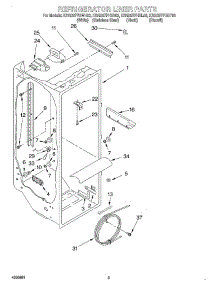 02 - Refrigerator Liner parts for Kitchenaid Refrigerator KSRB27FHBT03 from AppliancePartsPros.com