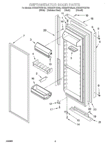 06 - Refrigerator Door parts for Kitchenaid Refrigerator KSRB27FHBT03 from AppliancePartsPros.com