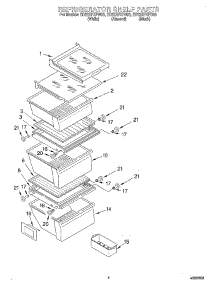 03 - Refrigerator Shelf parts for Whirlpool Refrigerator ED22RFXFN02 from AppliancePartsPros.com