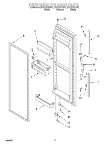 07 - Refrigerator Door parts for Whirlpool Refrigerator ED22RFXFN02 from AppliancePartsPros.com