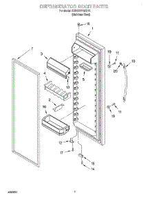 05 - Refrigerator Door parts for Kitchenaid Refrigerator KSRS22FGSS13 from AppliancePartsPros.com