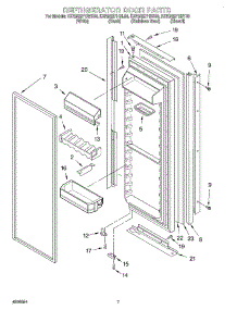 05 - Refrigerator Door parts for Kitchenaid Refrigerator KSRB22FHBL03 from AppliancePartsPros.com