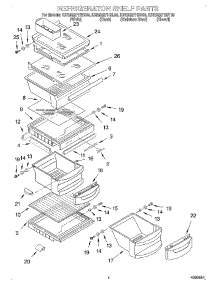03 - Refrigerator Shelf parts for Kitchenaid Refrigerator KSRB22FHBT03 from AppliancePartsPros.com