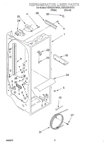 02 - Refrigerator Liner parts for Kitchenaid Refrigerator KSRE22FHBT01 from AppliancePartsPros.com