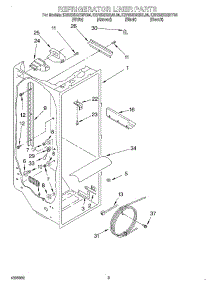 02 - Refrigerator Liner parts for Kitchenaid Refrigerator KSRS25QGBL04 from AppliancePartsPros.com