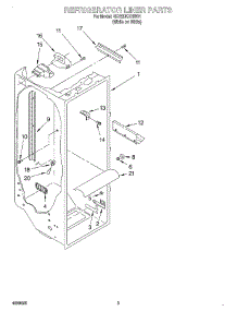 02 - Refrigerator Liner parts for Whirlpool Refrigerator GD22DKXHW01 from AppliancePartsPros.com