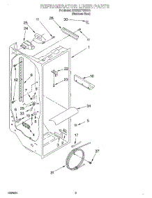 02 - Refrigerator Liner parts for Kitchenaid Refrigerator KSRS27FGSS13 from AppliancePartsPros.com