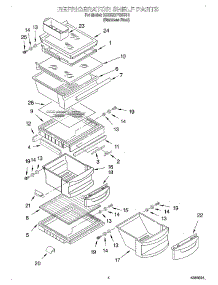 03 - Refrigerator Shelf parts for Kitchenaid Refrigerator KSRS27FGSS13 from AppliancePartsPros.com