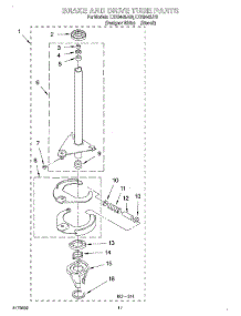 07 - Brake And Drive Tube parts for Whirlpool Washer LXR9445JT0 from AppliancePartsPros.com