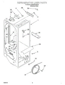 02 - Refrigerator Liner parts for Kitchenaid Refrigerator KSRS25FGSS13 from AppliancePartsPros.com