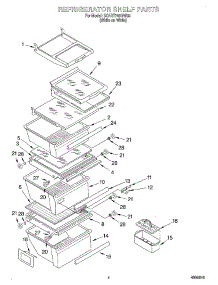 03 - Refrigerator Shelf parts for Whirlpool Refrigerator 3XART745GW00 from AppliancePartsPros.com