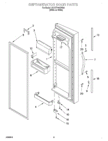 06 - Refrigerator Door parts for Whirlpool Refrigerator 3XART745GW00 from AppliancePartsPros.com