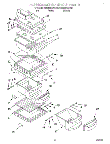 03 - Refrigerator Shelf parts for Kitchenaid Refrigerator KSRS22KGBT02 from AppliancePartsPros.com