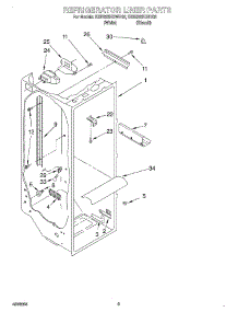 02 - Refrigerator Liner parts for Kitchenaid Refrigerator KSRS22KGWH02 from AppliancePartsPros.com